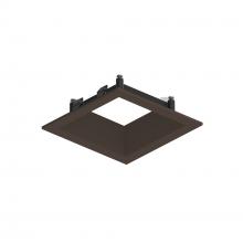 Nora NAPF-3SDNBZ/FL - 3" Apollo Square Flanged Downlight Trim with Frosted Lens, Bronze Finish