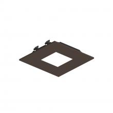 Nora NAPF-3SPHBZ/FL - 3" Apollo Square Flanged Pinhole Trim with Frosted Lens, Bronze Finish