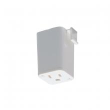 Nora NT-327W/L - Outlet Adapter for L-Style Track Systems, White Finish