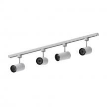 Nora NTLE-865927NW/4H - 4-ft Track Pack with (4) MAX 2450lm 2700K Narrow Flood Optic LED Track Heads, White