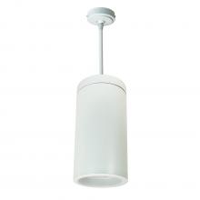 Nora NYLD2-6P10240WWW - 6" Cobalt Pendant Mount Cylinder, White, 1000L, 4000K, White Baffle, 120V Triac/ELV Dimming