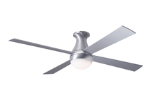 Modern Fan Co. BAL-FM-BA-52-WH-652-002 - Ball Flush Fan; Brushed Aluminum Finish; 52" White Blades; 20W LED; Fan Speed and LT Control