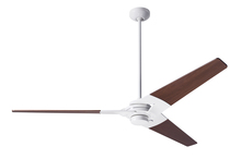 Modern Fan Co. TOR-GW-62-MG-NL-002 - Torsion Fan; Gloss White Finish; 62" Mahogany Blades; No Light; Fan Speed and LT Control (3-wire