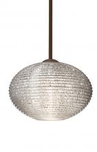 Besa Lighting 1TT-4913GL-BR - Besa Stem Pendant Pape 12 Bronze Glitter 1x100W Medium Base