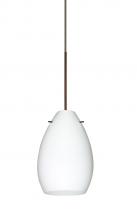 Besa Lighting 1XC-171307-BR - Besa Pendant Pera 6 Bronze Opal Matte 1x50W MAX GY6.35 Base
