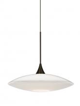 Besa Lighting 1XC-629406-BR - Besa Pendant Spazio Bronze Opal Glossy 1x50W MAX GY6.35 Base