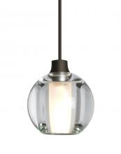Besa Lighting 1XC-BOCA5CL-BR - Besa, Boca 5 Cord Pendant, Clear, Bronze Finish, 1xMAX GY6.35 Base