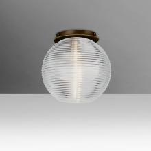 Besa Lighting 461600C-BR - Besa Kristall 8 Ceiling, Clear, Bronze Finish, 1x60W MAX Medium base