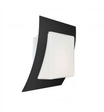 Besa Lighting AXIS10-LED-BK - Besa, Axis 10 Sconce, Opal/Black, 1x10W LED