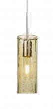 Besa Lighting J-JUNI10GD-SN - Besa, Juni 10 Pendant For Multiport Canopy, Gold Bubble, Satin Nickel, 1x60W Medium Base