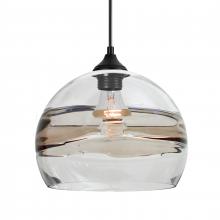 Besa Lighting OP-SPIR10SC-BK - Besa Spirit 10 Outdoor Pendant, Smoke/Clear, Black Finish, 1xE26 Base