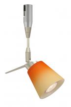 Besa Lighting RSP-5042OP-12-SN - Besa Spotlight With 12" Stem Canto 3 Satin Nickel Bicolor Orange/Pina 1x35W Bipin MR11