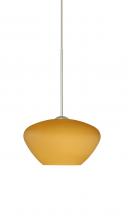 Besa Lighting RXP-541080-SN - Besa Pendant Peri Satin Nickel Amber Matte 1x50W MAX GY6.35 Base