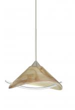 Besa Lighting X-181305-SN - Besa Pendant For Multport Canopy Hoppi Satin Nickel Mocha/Clear 1x50W MAX GY6.35 Base