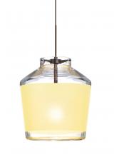 Besa Lighting X-PIC6CR-BR - Besa Pendant For Multiport Canopy Pica 6 Bronze Creme Sand 1x50W MAX GY6.35 Base