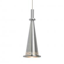 Besa Lighting X-PRINCECNSN-LED-SN - Besa, Prince Cord Pendant For Multiport Canopy, Satin Nickel Cone, Satin Nickel Finish, 1x9W LED