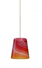 Besa Lighting 1XC-5131SL-LED-SN - BESA PENDANT CANTO 5 SATIN NICKEL SOLARE 1X6W LED