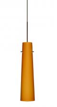 Besa Lighting 1XT-567480-BR - Besa Camino Pendant Bronze Amber Matte 1x50W MAX GY6.35 Base