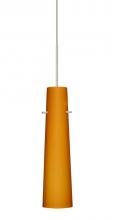 Besa Lighting 1XC-567480-SN - Besa Camino Pendant Satin Nickel Amber Matte 1x50W MAX GY6.35 Base