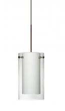 Besa Lighting 1XP-C44007-BR - Besa Pendant Pahu 4 Bronze Clear/Opal 1x35W Halogen