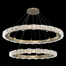 Hammerton CHB0087-2T-HB-TE-CA1-L3 - Tessera 38" & 50" Two-Tier Ring-Heritage Brass