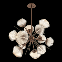 Hammerton CHB0089-0G-RB-A-001-L1 - Mesa 36" Starburst-Oil Rubbed Bronze-Amber Blown Glass