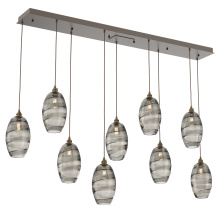 Hammerton PLB0035-09-FB-OS-C01-E2 - Ellisse Linear 9pc Multi-Pendant