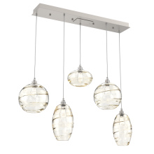 Hammerton PLB0048-05-BS-OA-C01-E2 - Misto Linear 5pc Multi-Pendant