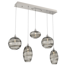 Hammerton PLB0048-05-BS-OS-C01-E2 - Misto Linear 5pc Multi-Pendant