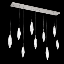 Hammerton PLB0050-09-BS-CC-C01-L1 - Rock Crystal Linear 9pc Multi-Pendant