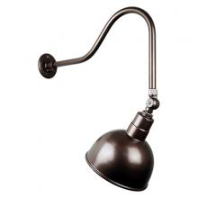 Hi-Lite MFG Co. H-QSN16110-SA-145/QSNHL-H-145/QSNSK-145 - 10" Gooseneck Light Deep Bowl Shade, QSNHL-H Arm, Swivel Knuckle & Wire Guard Accessories