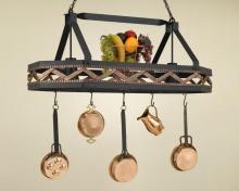 Hi-Lite MFG Co. H-64Y-D-BK01 W/CI - 2-LITE POT RACK W/COPPER INSERT