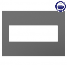 Legrand AWP3GMG4 - adorne Magnesium Three-Gang Screwless Wall Plate with Microban