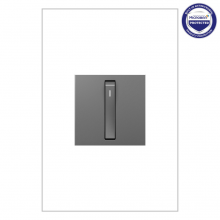 Legrand ASWR1532M4 - adorne Whisper Switch, Magnesium, with Microban