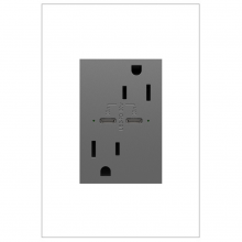 Legrand ARTRUSB15PD30M4 - adorne 15A Tamper-Resistant Ultra-Fast Plus Power Delivery USB Type-C/C Outlet, Plus-Size