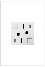 Legrand AGFTR2152W4 - adorne Tamper-Resistant 15A Duplex Self-Test GFCI Receptacles, White