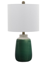 CAL Lighting BO-3228TB - 100W Crotone ceramic table lamp with hardback fabric shade
