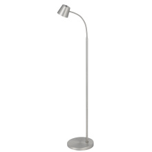 CAL Lighting BO-5103FL - Silvique LED 5W gooseneck metal floor lamp, 660 lumen, 3000K