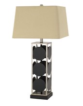CAL Lighting BO-2897TB - Hanson Metal Table Lamp With Square Fabric Shade
