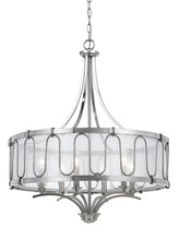CAL Lighting FX-3646-6 - 60W X 6 Vincenzametal Chandelier With Trasparent Fabric Shade