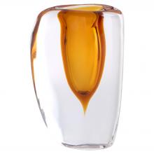 Cyan Designs 11849 - Rovno Vase | Amber | Clear | Medium