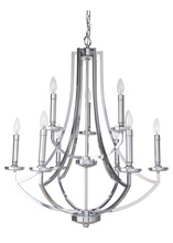 Craftmade 40029-CH - Hayden 9 Light Chandelier in Chrome