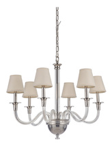 Craftmade 48026-PLN - Deran 6 Light Chandelier in Polished Nickel