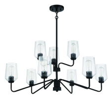 Craftmade 56129-FB - Shayna 9 Light Chandelier in Flat Black