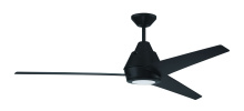 Craftmade ACA56FB3 - Acadian 56" 3-Blade Indoor/Outdoor (Wet) Ceiling Fan in Flat Black w/ Flat Black Blades