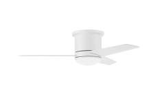 Craftmade CLE44W3 - Cole 44" 3-Blade Indoor/Outdoor (Damp) Ceiling Fan in White w/ White/Washed Oak Blades