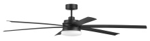 Craftmade CLZ72FB6-NWF - Chilz 72" 6-Blade Indoor/Outdoor (Damp) Ceiling Fan in Flat Black w/ Flat Black Blades