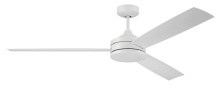 Craftmade INS62W3 - Inspo 62" 3-Blade Indoor/Outdoor (Wet) Ceiling Fan in White w/ White Blades