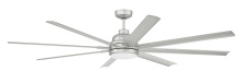 Craftmade RSH72PN8 - Rush 72" 8-Blade Indoor/Outdoor (Wet) Ceiling Fan in Painted Nickel w/ Painted Nickel Blades