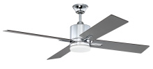 Craftmade TEA52CH4 - Teana 52" 4-Blade Ceiling Fan in Chrome w/ Brushed Nickel/Walnut Blades
